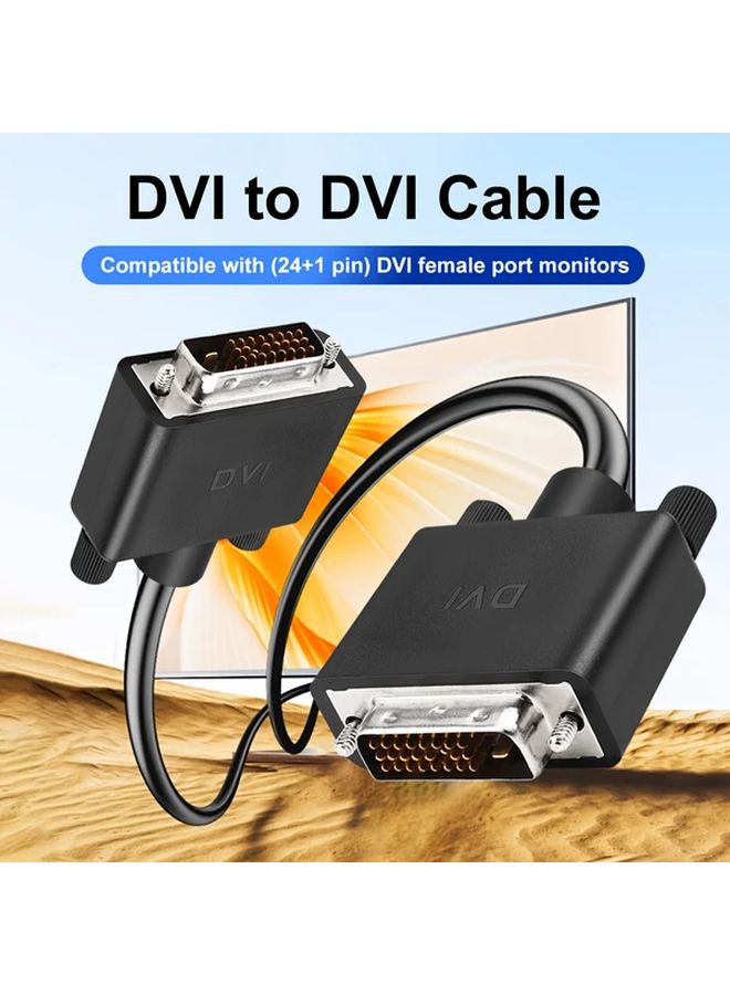 DVI Cable Male to Male 6 6ft Copper Alloy Core for Computer Monitor HDTV Gaming Projector - Image 1